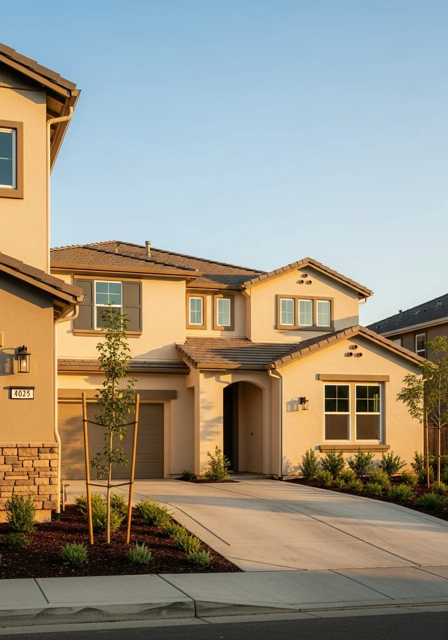 Roseville home with contemporary design and well-maintained exterior, representing the newer residential properties common throughout the city.